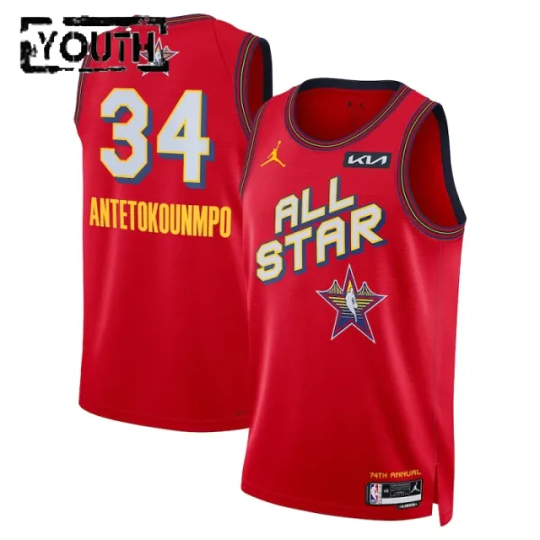 Dječji Dres Jordan Giannis Antetokounmpo All Star 2025 Swingman Crvena