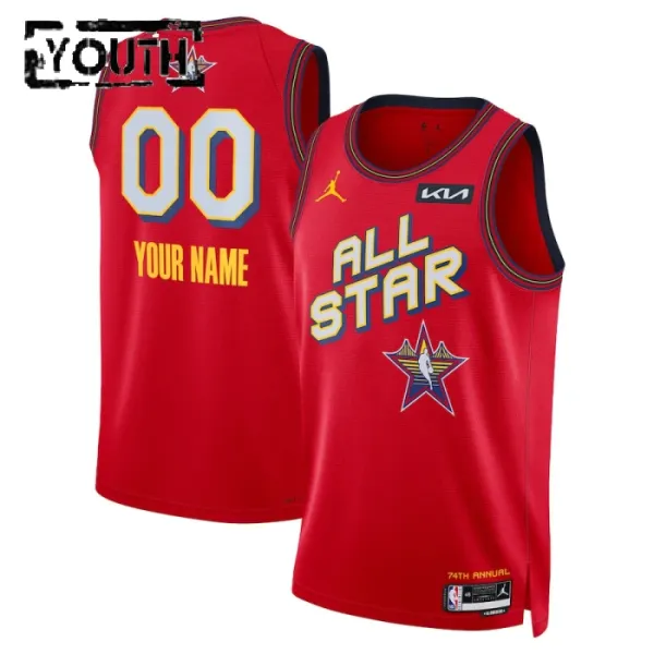 Dječji Dres Jordan Personalizacija All Star 2025 Swingman Crvena