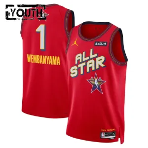 Dječji Dres Jordan Victor Wembanyama All Star 2025 Swingman Crvena