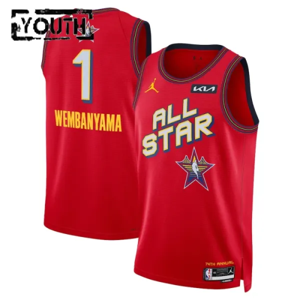Dječji Dres Jordan Victor Wembanyama All Star 2025 Swingman Crvena