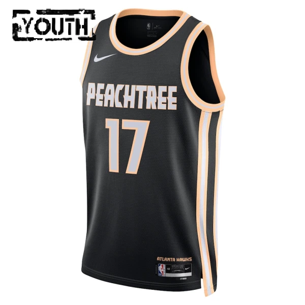 Nike Dječji Dres Atlanta Hawks Onyeka Okongwu City Edition 2025/26 Swingman Crna