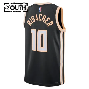 Nike Dječji Dres Atlanta Hawks Zaccharie Risacher City Edition 2025/26 Swingman Crna