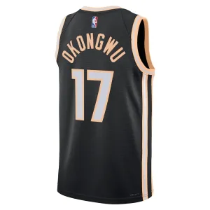 Nike Muški Dres Atlanta Hawks Onyeka Okongwu City Edition 2025/26 Swingman Crna
