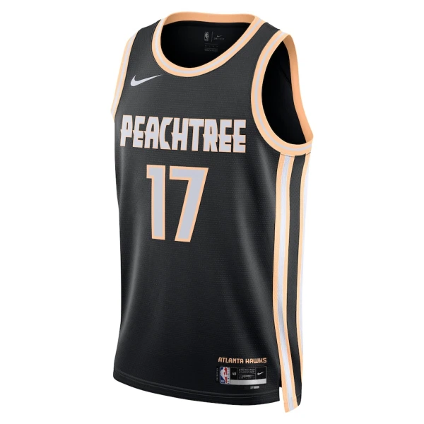 Nike Muški Dres Atlanta Hawks Onyeka Okongwu City Edition 2025/26 Swingman Crna