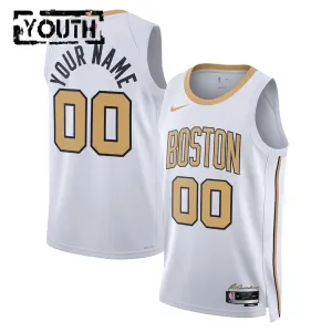 Nike Dječji Dres Boston Celtics Personalizacija City Edition 2025/26 Swingman Bijela