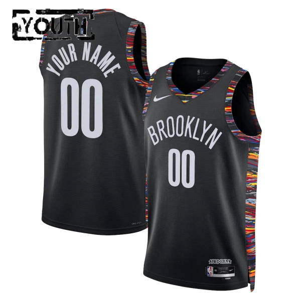 Nike Dječji Dres Brooklyn Nets Personalizacija City Edition 2025/26 Swingman Crna