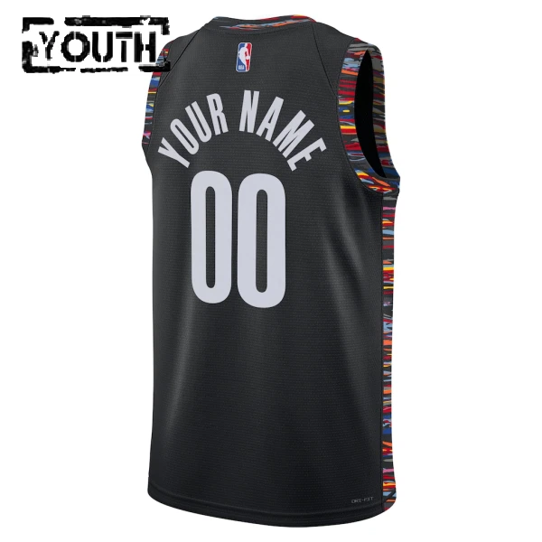 Nike Dječji Dres Brooklyn Nets Personalizacija City Edition 2025/26 Swingman Crna