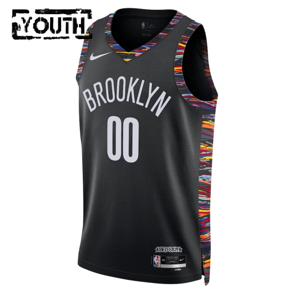 Nike Dječji Dres Brooklyn Nets Personalizacija City Edition 2025/26 Swingman Crna