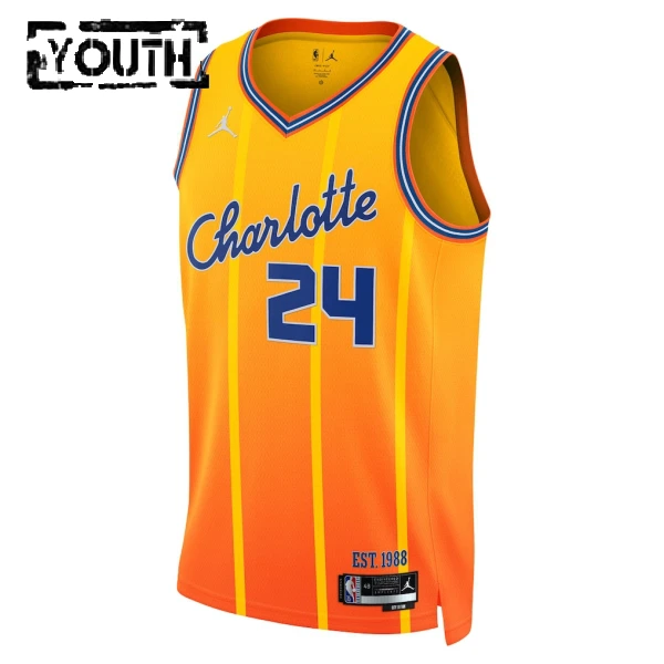 Dječji Dres Charlotte Hornets Jordan Brandon Miller City Edition 2025/26 Swingman Zlato