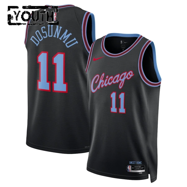 Nike Dječji Dres Chicago Bulls Ayo Dosunmu City Edition 2025/26 Swingman Crna