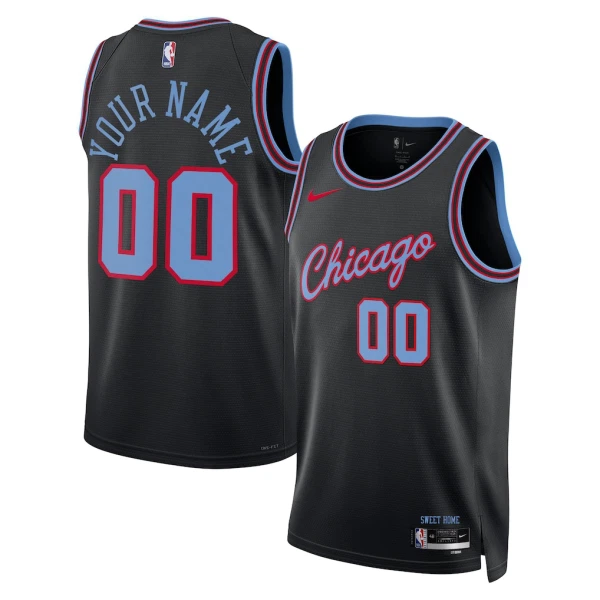 Nike Muški Dres Chicago Bulls Personalizacija City Edition 2025/26 Swingman Crna