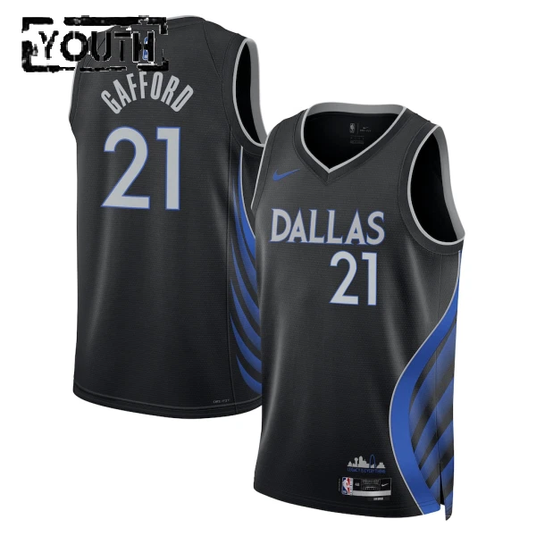 Nike Dječji Dres Dallas Mavericks Daniel Gafford City Edition 2025/26 Swingman Crna