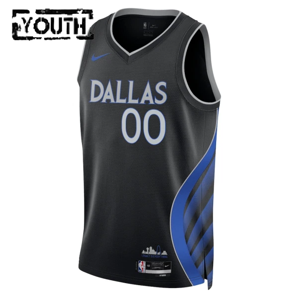 Nike Dječji Dres Dallas Mavericks Personalizacija City Edition 2025/26 Swingman Crna
