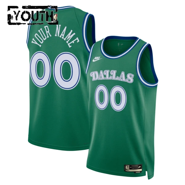 Nike Dječji Dres Dallas Mavericks Personalizacija Classic Edition 2025/26 Swingman Zelena