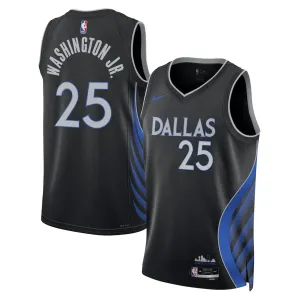 Nike Muški Dres Dallas Mavericks Washington JR City Edition 2025/26 Swingman Crna