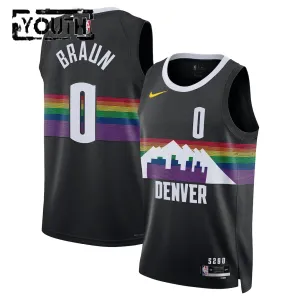 Nike Dječji Dres Denver Nuggets Christian Braun City Edition 2025/26 Swingman Crna