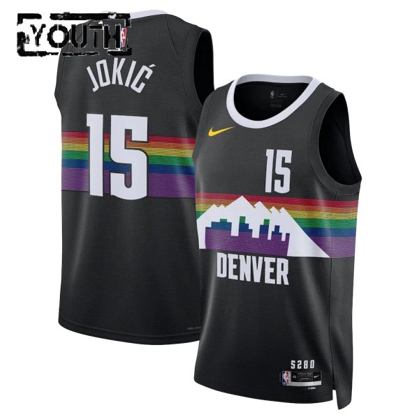 Nike Dječji Dres Denver Nuggets Nikola Jokic City Edition 2025/26 Swingman Crna