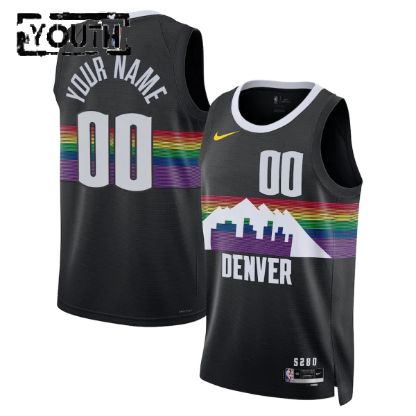 Nike Dječji Dres Denver Nuggets Personalizacija City Edition 2025/26 Swingman Crna Nike Dječji Dres Denver Nuggets Personalizacija City Edition 2025/26 Swingman Crna