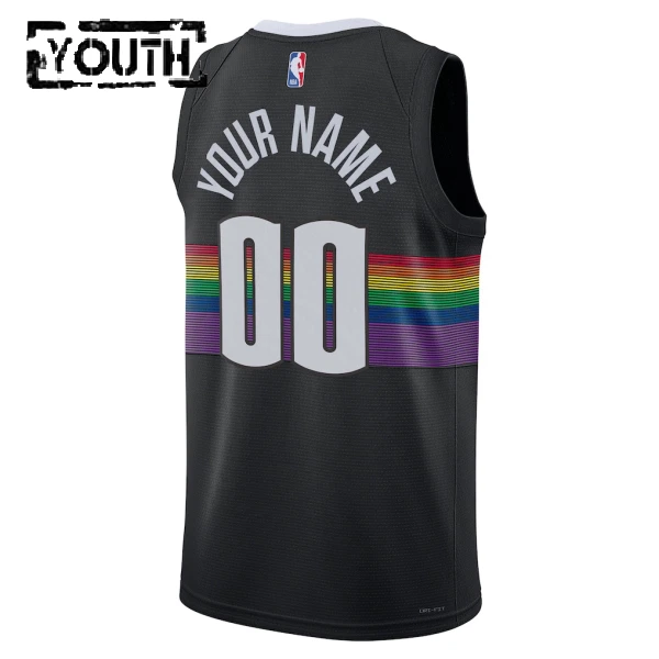 Nike Dječji Dres Denver Nuggets Personalizacija City Edition 2025/26 Swingman Crna