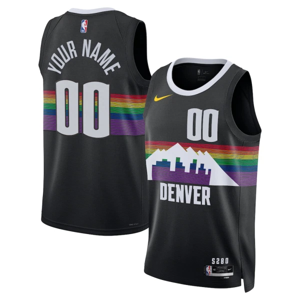 Nike Muški Dres Denver Nuggets Personalizacija City Edition 2025/26 Swingman Crna
