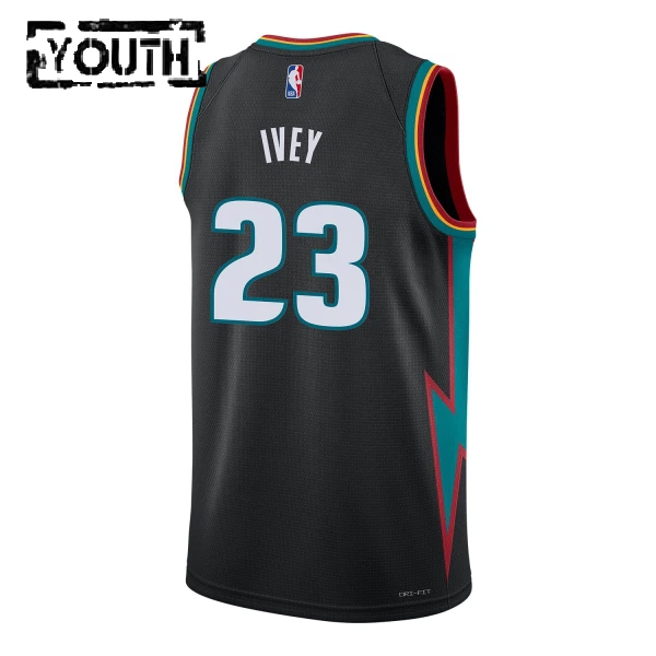 Nike Dječji Dres Detroit Pistons Jaden Ivey City Edition 2025/26 Swingman Crna