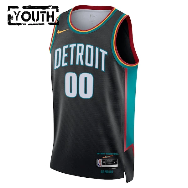 Nike Dječji Dres Detroit Pistons Personalizacija City Edition 2025/26 Swingman Crna