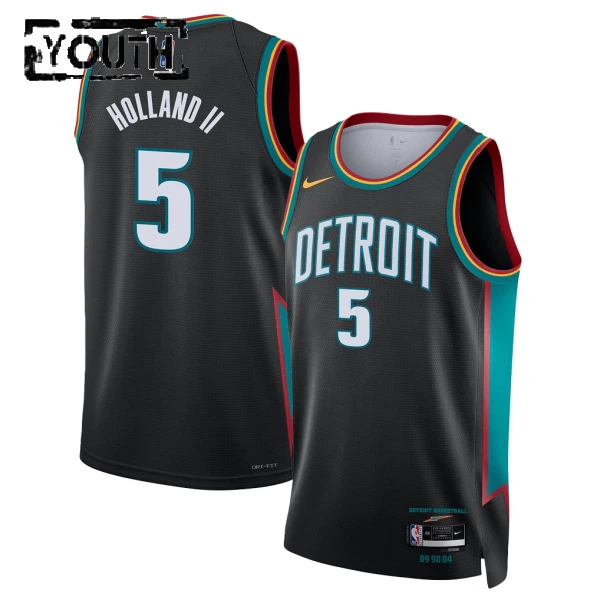 Nike Dječji Dres Detroit Pistons Ron Holland II City Edition 2025/26 Swingman Crna