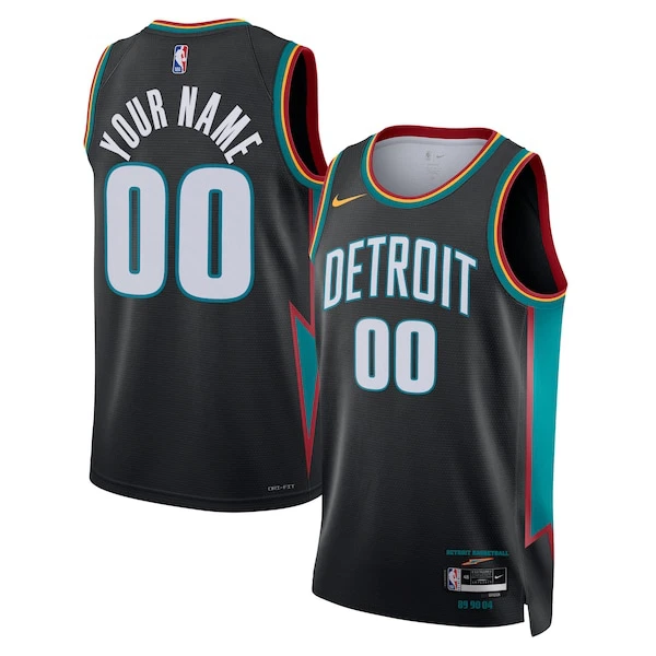 Nike Muški Dres Detroit Pistons Personalizacija City Edition 2025/26 Swingman Crna