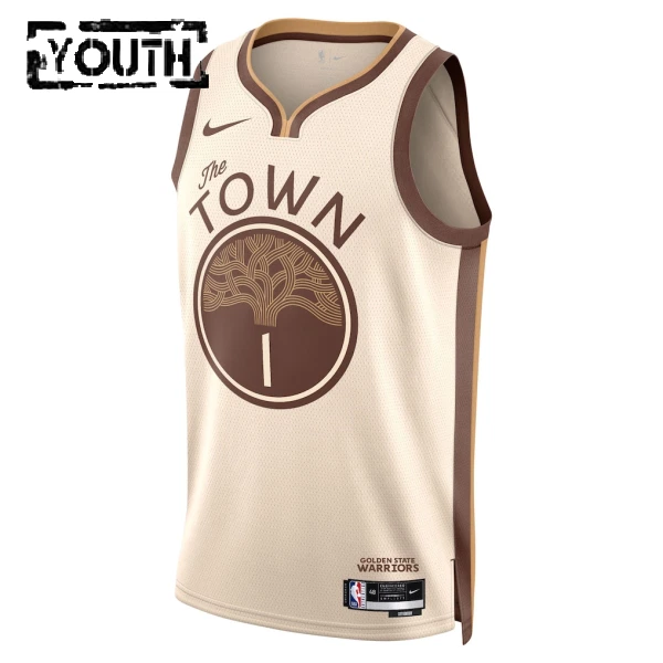 Nike Dječji Dres Golden State Warriors Jonathan Kuminga City Edition 2025/26 Swingman Bijela