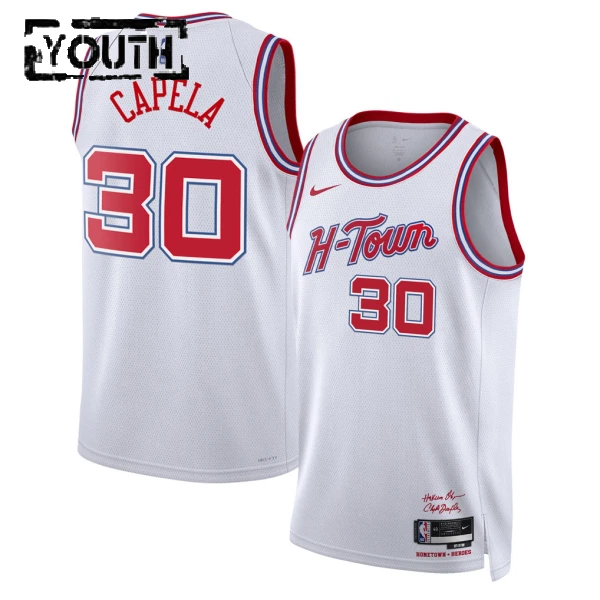 Nike Dječji Dres Houston Rockets Clint Capela City Edition 2025/26 Swingman Bijela