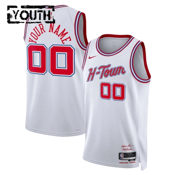 Nike Dječji Dres Houston Rockets Personalizacija City Edition 2025/26 Swingman Bijela