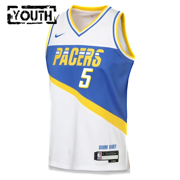 Nike Dječji Dres Indiana Pacers Jarace Walker City Edition 2025/26 Swingman Bijela