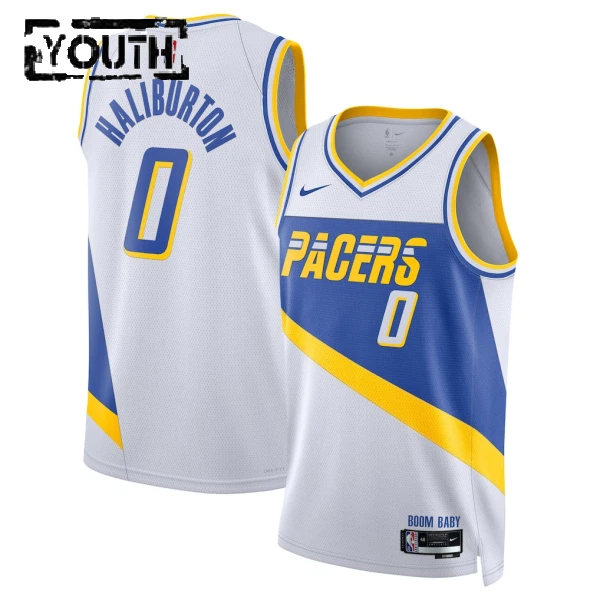 Nike Dječji Dres Indiana Pacers Tyrese Haliburton City Edition 2025/26 Swingman Bijela