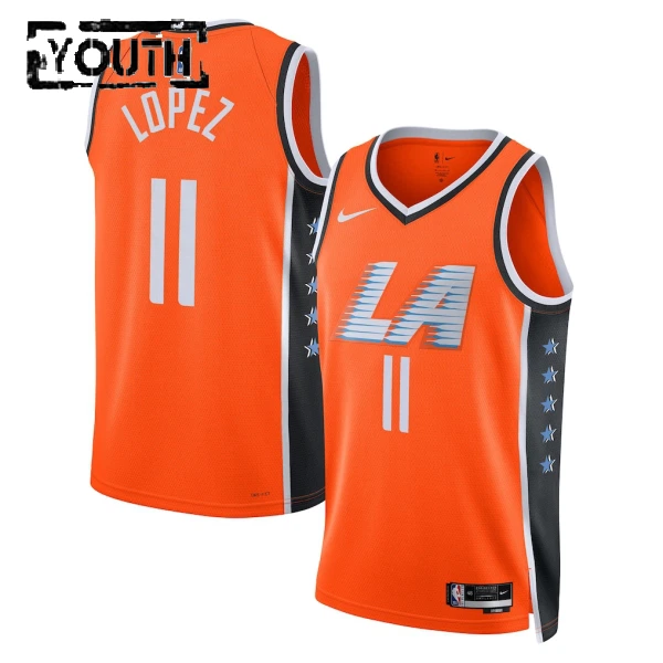 Nike Dječji Dres LA Clippers Brook Lopez City Edition 2025/26 Swingman NarančAsto