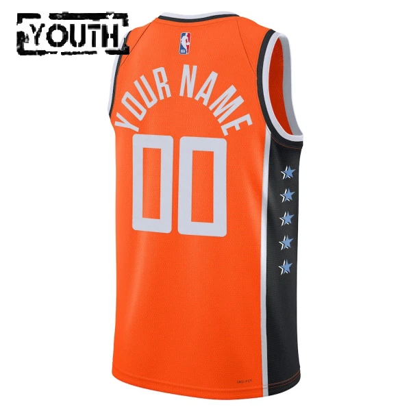Nike Dječji Dres LA Clippers Personalizacija City Edition 2025/26 Swingman NarančAsto