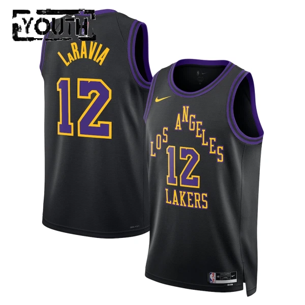 Nike Dječji Dres Los Angeles Lakers Jake Laravia City Edition 2025/26 Swingman Crna