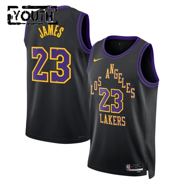Nike Dječji Dres Los Angeles Lakers Lebron James City Edition 2025/26 Swingman Crna