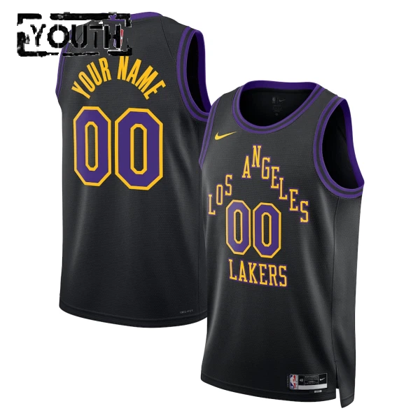 Nike Dječji Dres Los Angeles Lakers Personalizacija City Edition 2025/26 Swingman Crna
