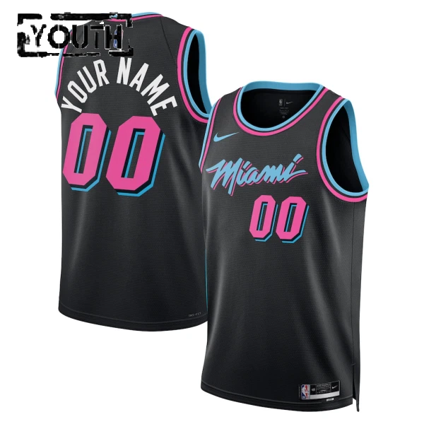 Nike Dječji Dres Miami Heat Personalizacija City Edition 2025/26 Swingman Crna