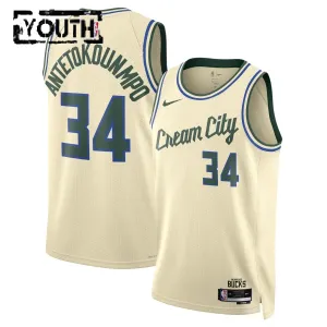 Nike Dječji Dres Milwaukee Bucks Giannis Antetokounmpo City Edition 2025/26 Swingman Bijela