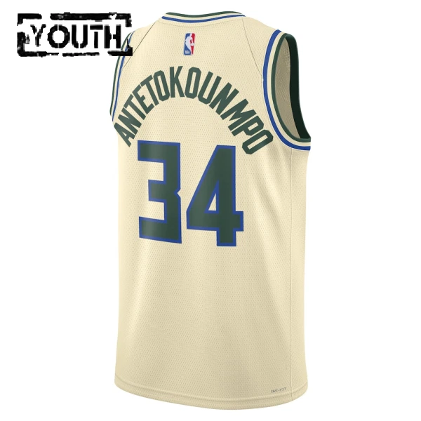 Nike Dječji Dres Milwaukee Bucks Giannis Antetokounmpo City Edition 2025/26 Swingman Bijela