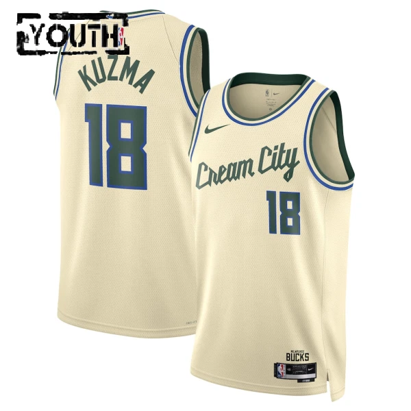 Nike Dječji Dres Milwaukee Bucks Kyle Kuzma City Edition 2025/26 Swingman Bijela