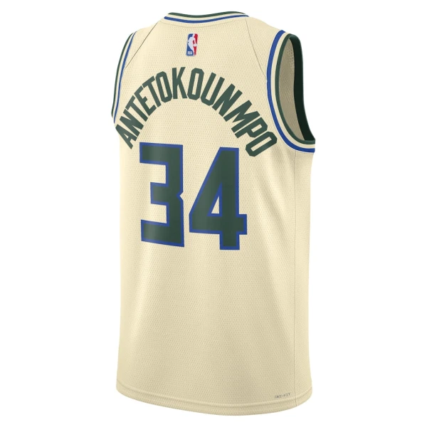 Nike Muški Dres Milwaukee Bucks Giannis Antetokounmpo City Edition 2025/26 Swingman Bijela