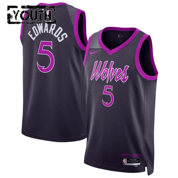Nike Dječji Dres Minnesota Timberwolves Anthony Edwards City Edition 2025/26 Swingman Crna