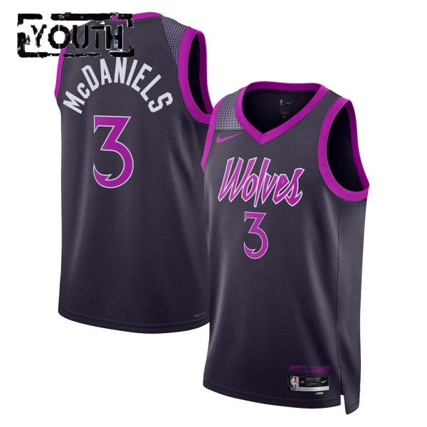 Nike Dječji Dres Minnesota Timberwolves Jaden Mcdaniels City Edition 2025/26 Swingman Crna