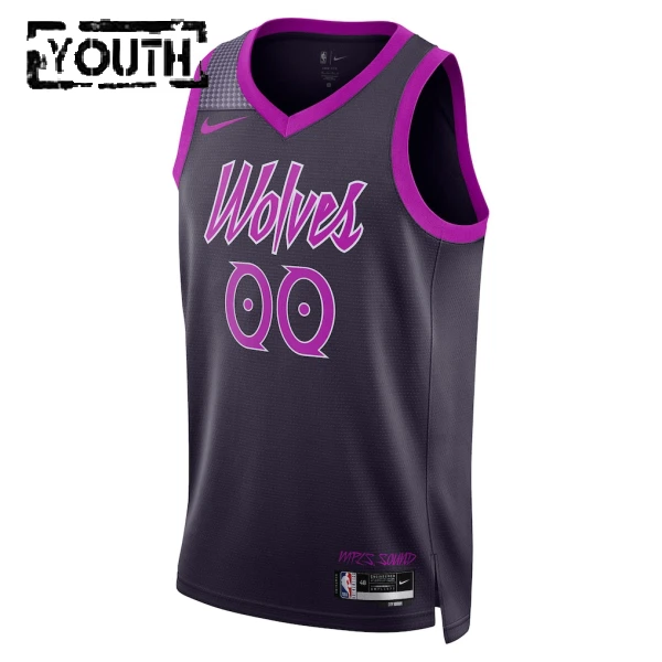Nike Dječji Dres Minnesota Timberwolves Personalizacija City Edition 2025/26 Swingman Crna