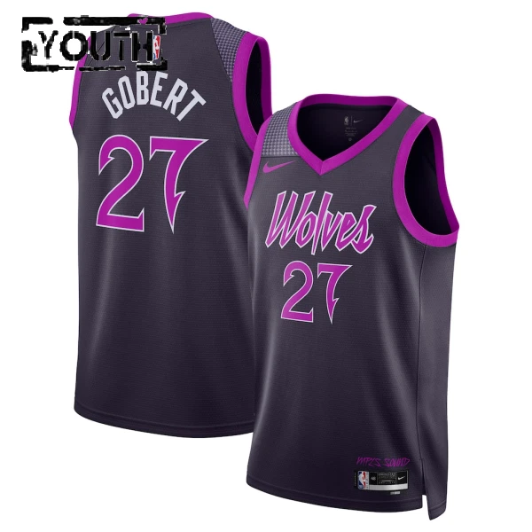 Nike Dječji Dres Minnesota Timberwolves Rudy Gobert City Edition 2025/26 Swingman Crna