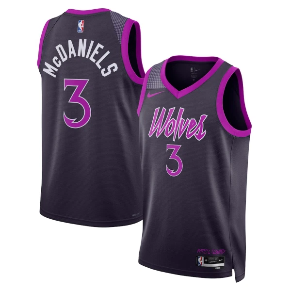 Nike Muški Dres Minnesota Timberwolves Jaden Mcdaniels City Edition 2025/26 Swingman Crna
