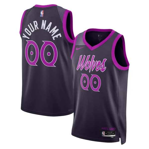 Nike Muški Dres Minnesota Timberwolves Personalizacija City Edition 2025/26 Swingman Crna