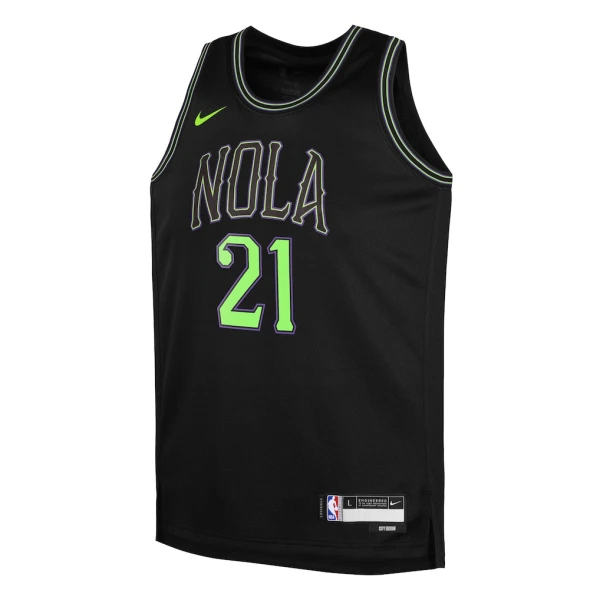 Nike Muški Dres New Orleans Pelicans Yves Missi City Edition 2025/26 Swingman Crna